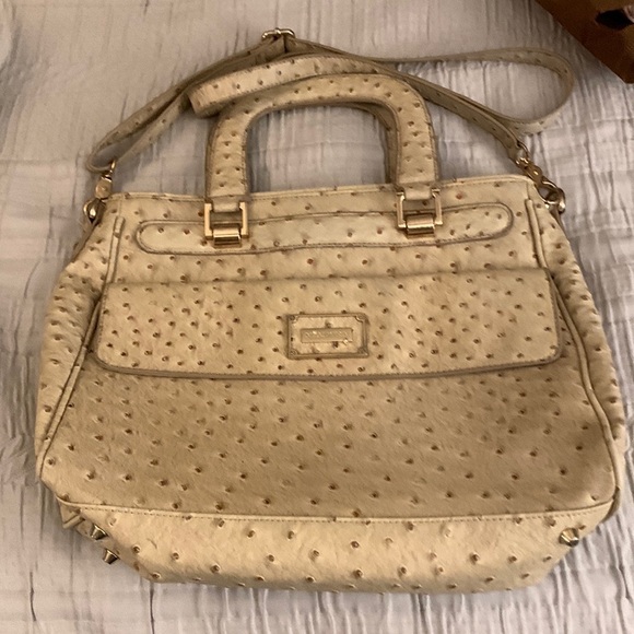 Miadora Faux Ostrich Handbag - Picture 1 of 16